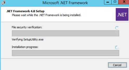 instalación de net framework 4.8 en windows server 2012 r2