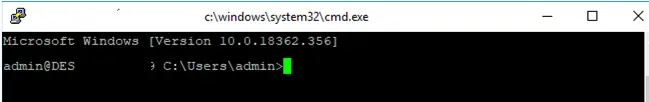 cmd.exe shell en la sesión ssh de Windows
