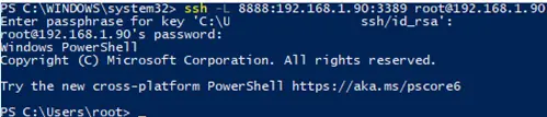 Windows 10 conecta rsp a través de tunelización ssh