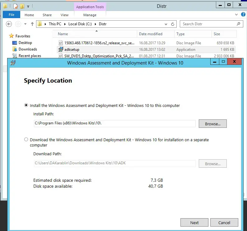 Kit de evaluación y desarrollo de Windows para Windows 10