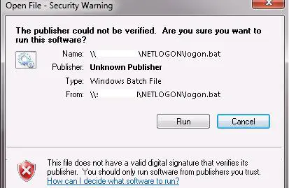 Abrir archivo - Advertencia de seguridad. El editor no pudo ser verificado. 