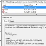 Corrección del error de instantáneas de volumen (VSS) con el identificador de evento 8193