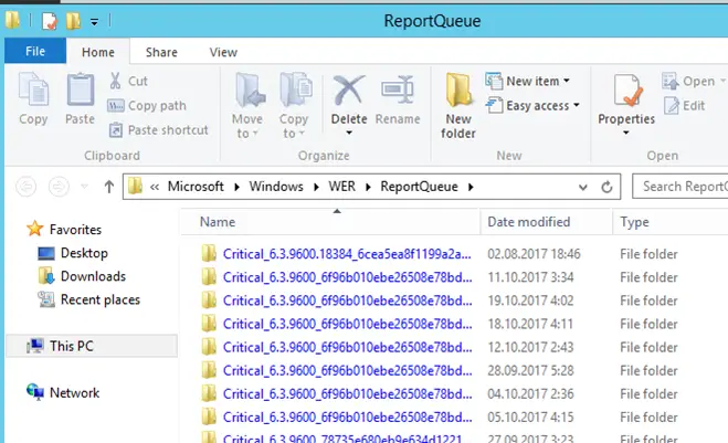 C: ProgramData Microsoft Windows WER ReportQueue 