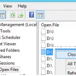 ¿Cómo ver y cerrar archivos abiertos en Windows Server SMB Share?