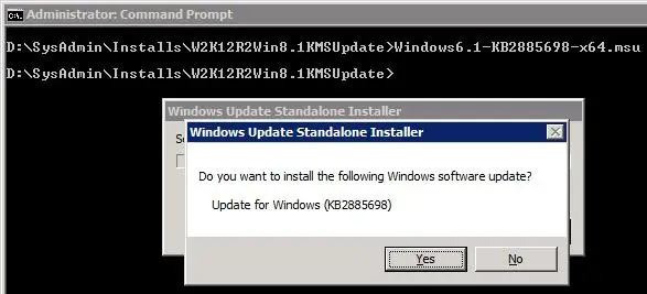 Instale la actualización KB2885698 para kms compatible con windows 2012 r2 y win 8.1
