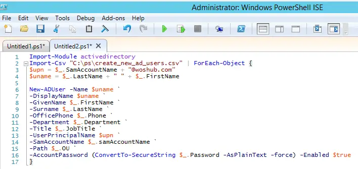 Cree nuevos usuarios de Active Directory con un script de PowerShell 