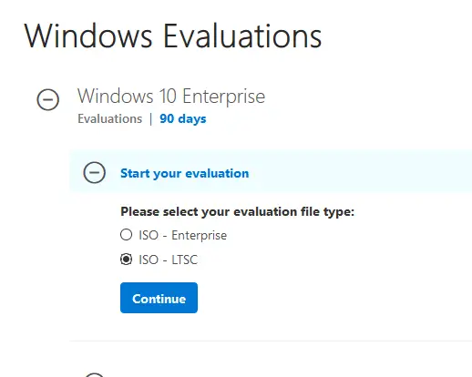 descargar Windows 10 Enterprise LTSC 2019 Evaluatuin imagen ISO