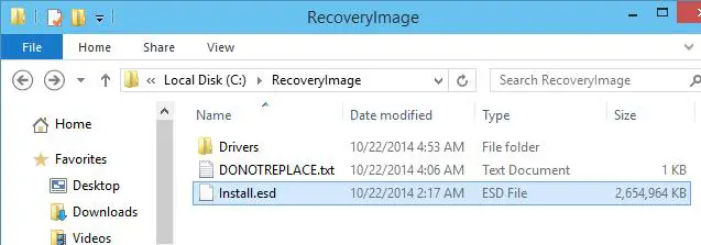Windows 10 TP: C: RecoveryImage Install.esd
