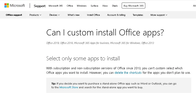 Instalación personalizada o cambio de aplicaciones de Microsoft Office