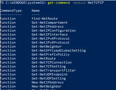 Administrar la configuración de red de Windows con el módulo PowerShell NetTCPIP