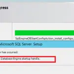 Error de instalación de SQL Server: no se pudo encontrar el identificador de inicio del motor de base de datos