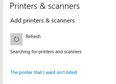 La impresora que quiero no está en la lista