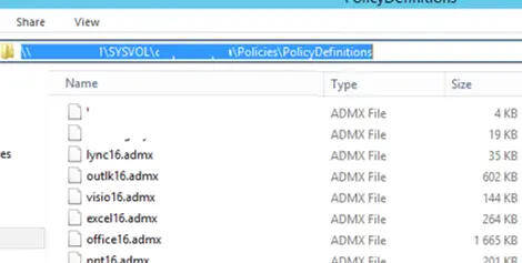 PolicyDefinitions archivos admx para Office