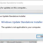 "La actualización no se aplica a su computadora": Error de actualización de Windows