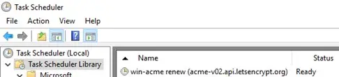 tarea en programador para renovar el certificado Let's Encrypt - win-acme-renew 