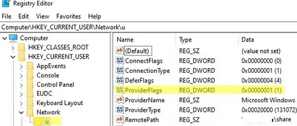 asigne unidades de red desde dispositivos smbv1 con el parámetro de registro ProviderFlags