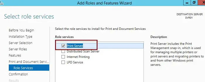 Servidor de impresión Windows Server 201 2R2
