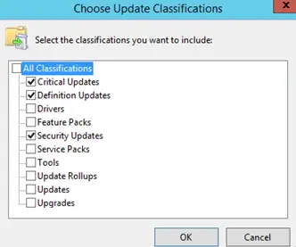 seleccione la opción de actualización de clasificación