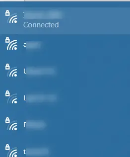 lista de red wifi disponible en windows 10