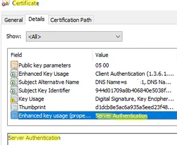 servidor sql servidor autenticación certificado ssl