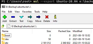 mover el sistema de archivos wsl a otra unidad