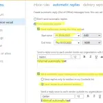 Configurar mensaje de respuesta automática (fuera de la oficina) en Exchange y Microsoft 365