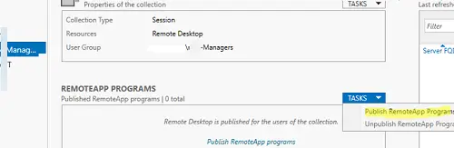 Publicar programas RemoteApp en RDS Windows Server