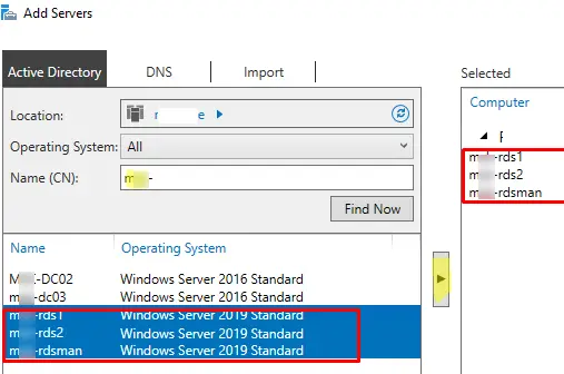 Agregar host de Windows Server a la implementación de RDS